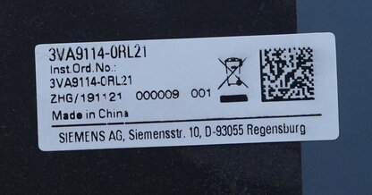 Siemens 3VA9114-0RL21 RCD module RCD520B 4P 160A