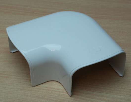 Tecnosystemi-SCW100043-Optima-platte-bocht-CP100-Zuiverwit-RAL9010