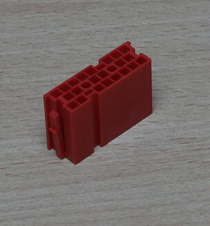 Mini ISO Connector mannelijk 20-pins Rood