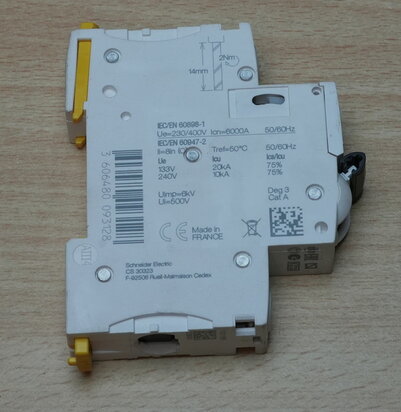 Schneider Electric iC60N C 6A Leistungsschalter 1P A9F79106