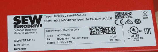 SEW-EURODRIVE MC07B0110-5A3-4-00 frequency inverter 11kW