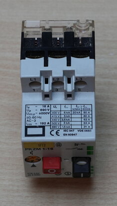 Klockner Moeller PKZM 1-16 motorbeveiligingschakelaar 10 tot 16 A