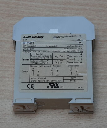 Allen Bradley 817-E2 &Uuml;berwachungsrelais 230/24 V AC / DC