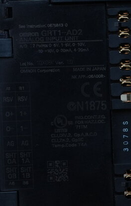 Omron GRT1-AD2 input module analog