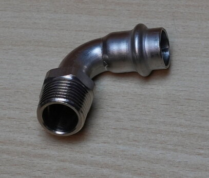 Viega 812409 Temponox bocht 90 graden 15mm RVS