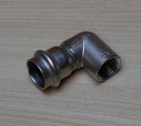 Viega 811082 Temponox overgangsknie 90 graden 22mm RVS