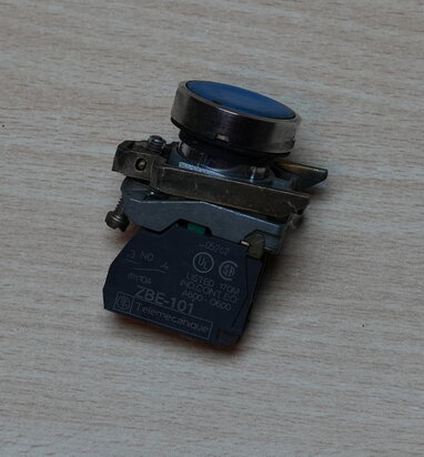 Telemecanique ZBE-101 knop blauw met NO contact element