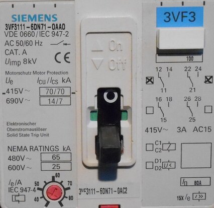 Siemens circuit breaker 3VF3111-6DN71-0AC2 (Circuit Breaker)