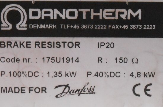 Danotherm brake resistor 175U1914 DC IP20