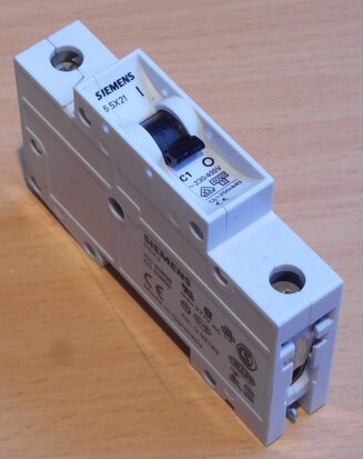 Siemens 5SX21 C1 MCB 1P 230 / 400V