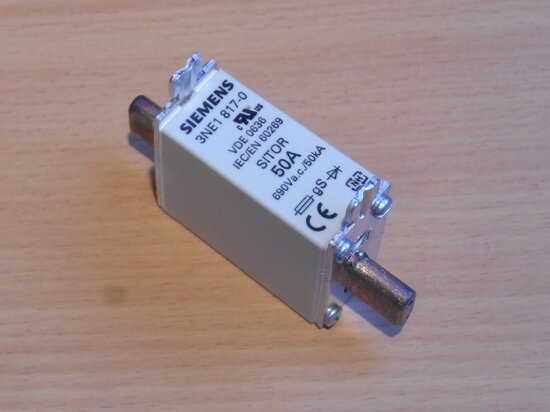 Siemens SITOR 690V 50A knife fuse GS 3NE1817-0