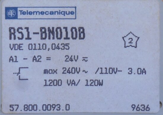 Telemecanique Interface module 24V RS1 BN010B 19 204