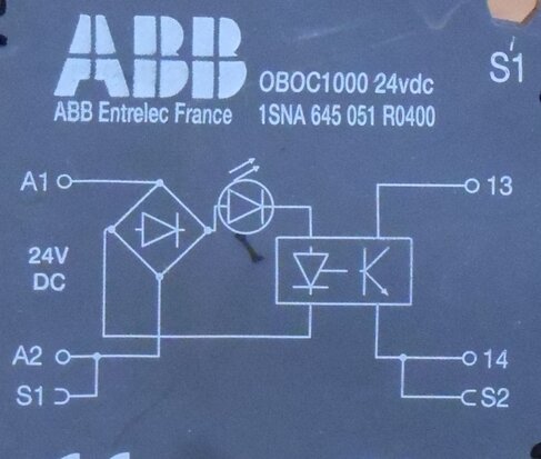 ABB Optocoupler R600 24VDC 100mA 1SNA645051R0400