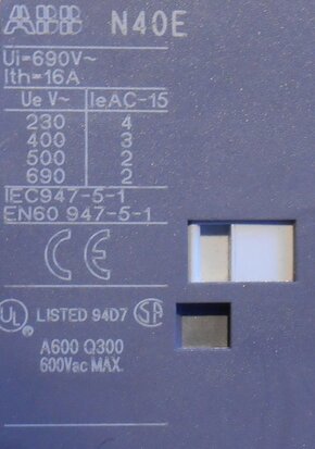 ABB N40E-80 Magneetschakelaar N40E 4NO 220-230V 50Hz 230-240V 60Hz