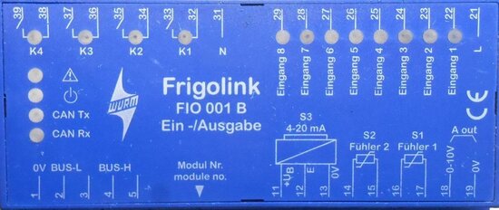 Wurm Frigolink FIO 001 B controller Koelregeling