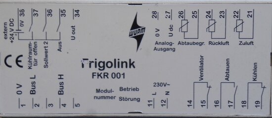 Wurm Frigolink FKR 001 controller Koelregeling