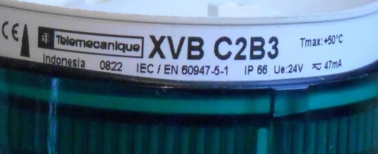 Telemecanique signal pillar Continuous Light Green XVBC2B3 P-LED