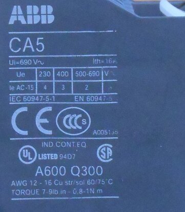 ABB auxiliary contact 4NO 1SBN010040R1040 4A