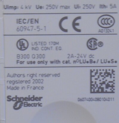 Schneider Electric block with 2 contactor. 1NO + 1NC TO LADN11 Attaching and integrated