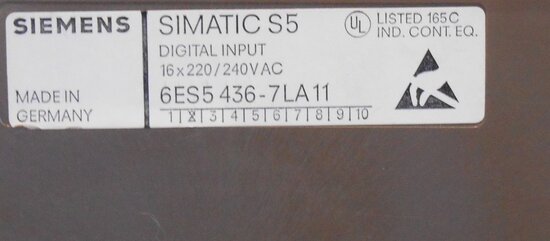 Siemens SIMATIC S5 6ES5 436-7LA11 digitale input 16x220/240VAC