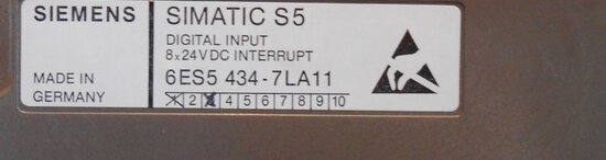 Siemens SIMATIC S5 6ES5434-7LA11 digital input 28x24V DC, 