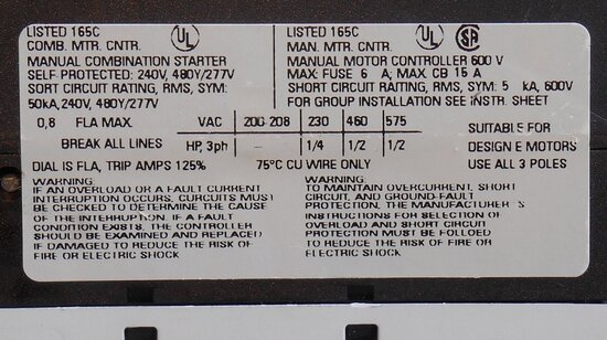 Siemens Motorbeveiligingsschakelaar 0,55-0.8A 3P 1N+1NC 3RV1011-0HA10