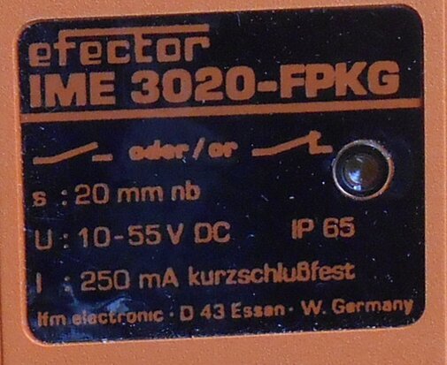 IFM Efector IME 3020-FPKG Electronic Proximity Switch 10-55 VDC 250 MA