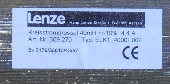 Lenze 309 270 transformator trafo ELK1_4000H004