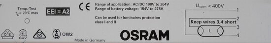 Osram Quick Tronic Professional QTP 1x18 / 230-240 ballast