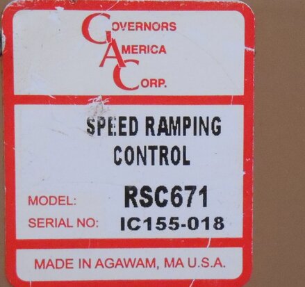 Governors America Corp Speed Ramping Control Module RSC671