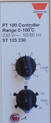 Electromatic PT100 Controller Range 0-100 C ST 125 230