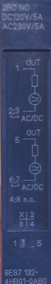 Siemens ET200S PLC-uitbreidingsmodule 6ES7 132-4HB01-0AB0 digitale outpunt module