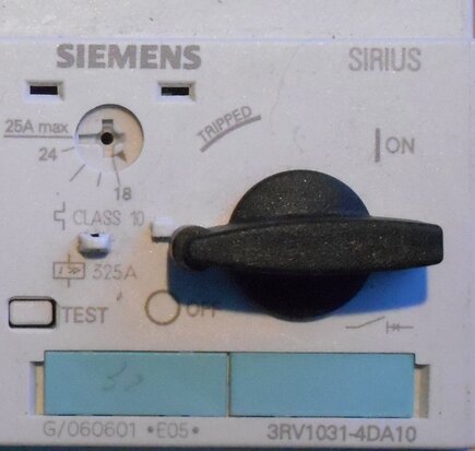 Siemens 3RV1031-4DA10 Motorbeveiligingsschakelaar 3P 18 - 25A