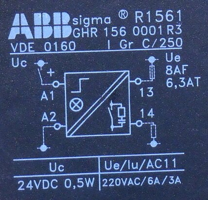 ABB Sigma R1561 RC relay 24VDC