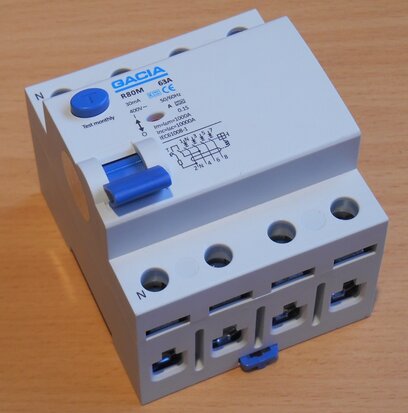 Gacia R80M-6340 4p 63Amp RCD 30mA 10kA R80M