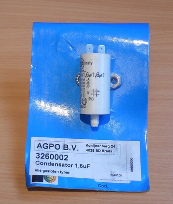 Ferroli 3260002 capacitor 1.5 uf Agpo 8110270