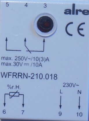 Alre WFRRN-210 018 Condensation Control detector D4780572 Taupunktwächter 230
