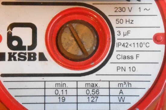 Ksb Riotron E25/1-5 S-T Circulatie Flenspomp 1~230V pomp