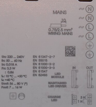 Ecolight KXLED-M3 Noodunit voor LED 4Ah 7,2V KXLED