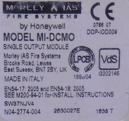 Morley IAS MI-DCMO Single output module