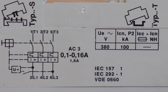 ABB MS325 0.16 Motor protection switch Range 0.1 - 0.16A