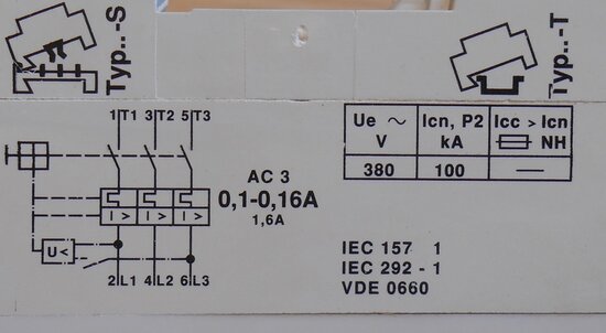 ABB MS325 0,16 Motorbeveiligingsschakelaar Range 0,1 - 0,16A