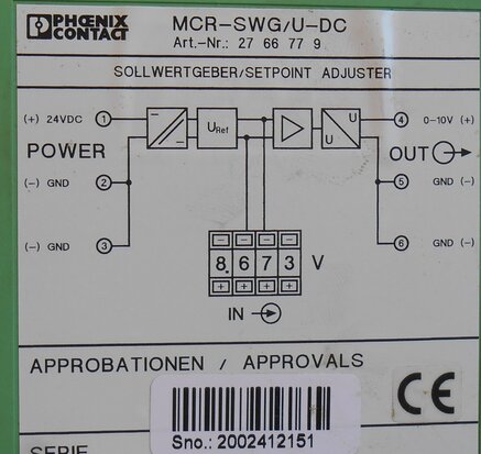 Phoenix contact MCR-SWG-U-DC-S Setpoint generator 2766795