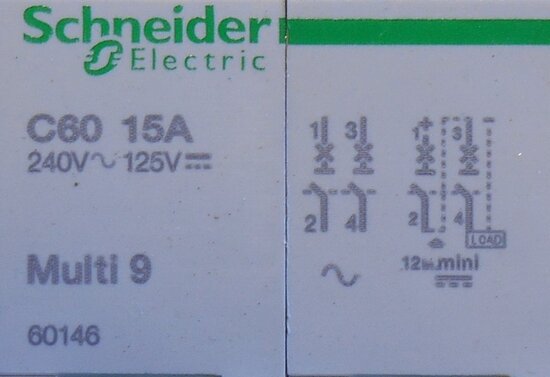 Schneider Electric C60 15A MCB 2P 60146