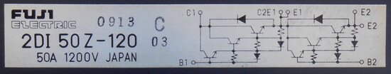 Fuji 2DI-50Z-120 power transistor module 2DI50Z120 50A 1200V