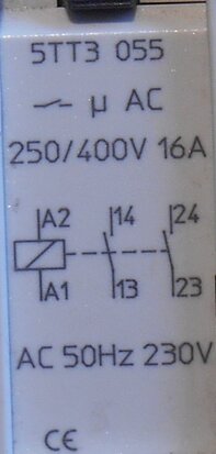 Siemens 5TT3 055 switch relay 250/400V 16A