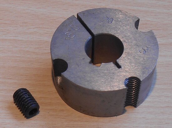 Klembus 1610-20 taperlock 1610 met asmaat 20 mm