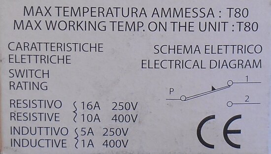 Buisthermostaat T80 30º-90º 3/4"- 3"