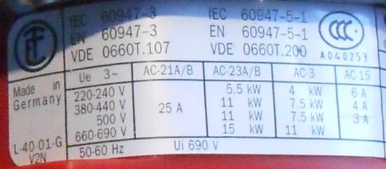 elektra tailfingen V2N on off switch with 9 contact chambers incl. housing