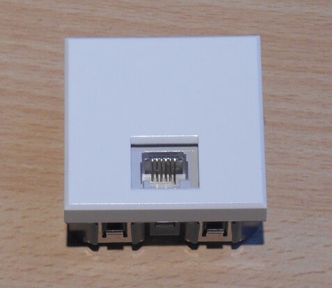 Bticino HD4258C12D telefooncontactdoos connector RJ12